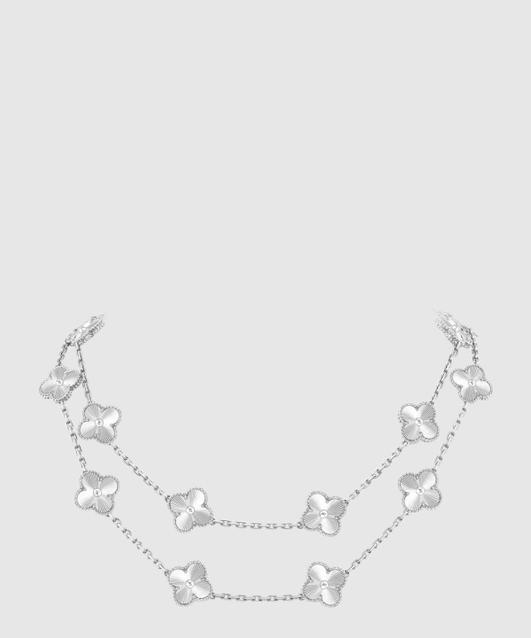 ​18K 하이엔드 미러급 반클리프 빈티지 알함브라 롱 네크리스 20모티브 9XH00