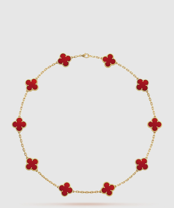 ​18K 하이엔드 미러급 반클리프 빈티지 알함브라 네크리스 10모티브 40600