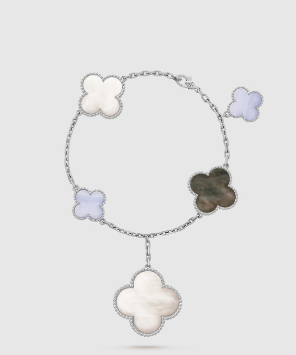 18K 하이엔드 미러급 반클리프 매직 알함브라 브레이슬릿 5모티브 62400