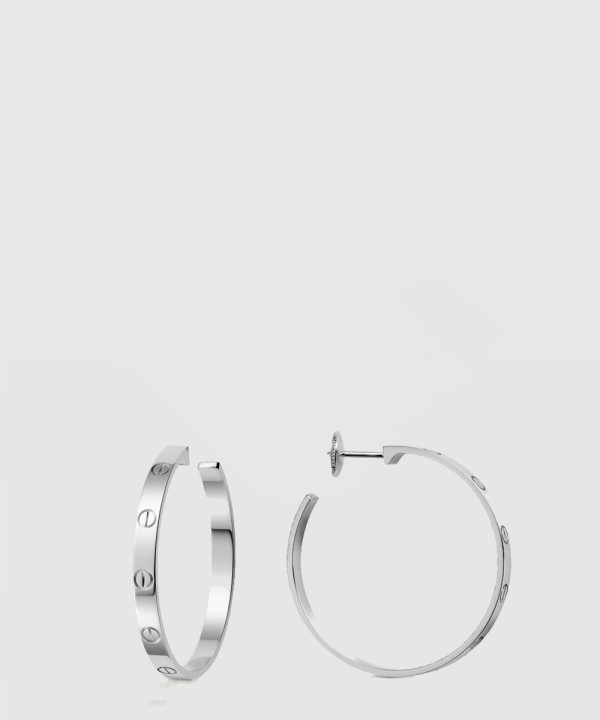 ​18K 하이엔드 미러급 까르띠에 러브 후프 이어링 라지 모델 B8028300