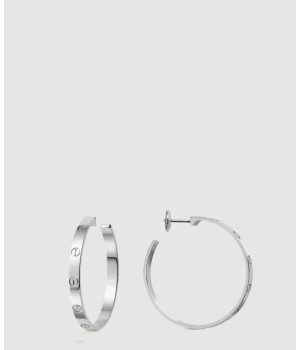 ​18K 하이엔드 미러급 까르띠에 러브 후프 이어링 라지 모델 B8028300