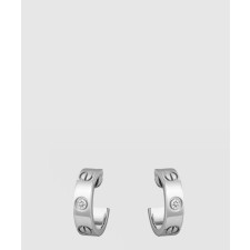 ​18K 하이엔드 미러급 까르띠에 러브 후프 이어링 클래식 다이아 B8022800