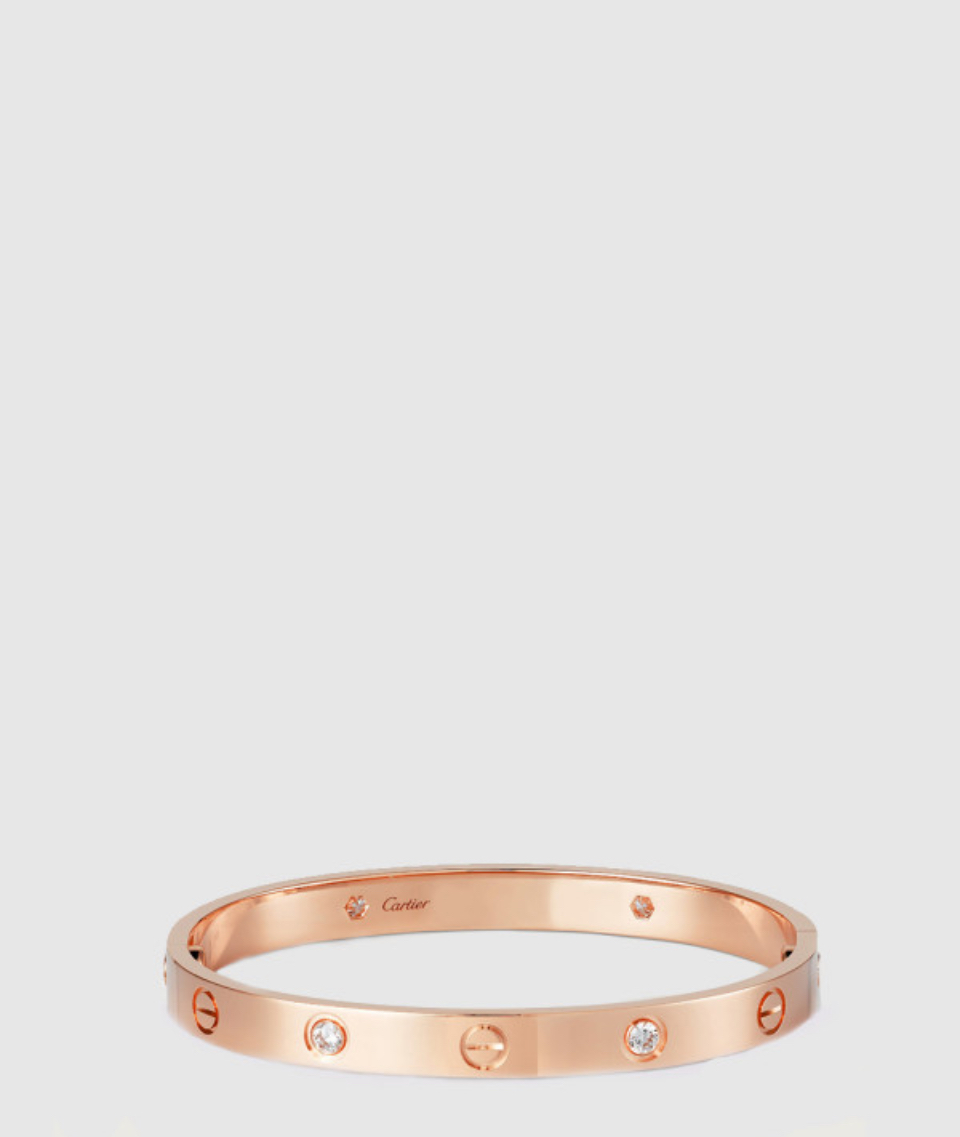 ​18K 하이엔드 미러급 까르띠에 러브 브레이슬릿 클래식 다이아 4개 B6069917