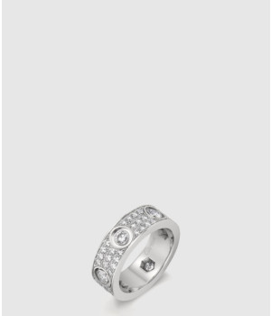 ​18K 하이엔드 미러급 까르띠에 러브 링 클래식 파베 다이아 6개 N4210400