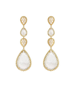 18K 하이엔드 미러급 부쉐론 쎄뻥 보헴 펜던트 이어링 XS 및 L 모티브 01281