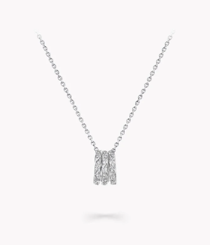 18K 하이엔드 미러급 그라프 로렌스 시그니처 트리플 파베 목걸이 RGP700