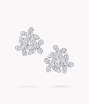 18K 하이엔드 미러급 그라프 트리플 파베 버터플라이 이어링 RGE869