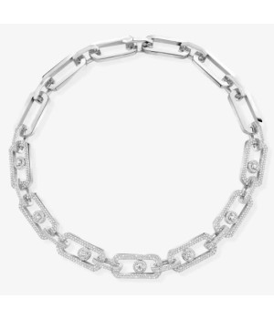 18K 하이엔드 미러급 메시카 쏘 무브 XL 파베 세팅 네크리스 13079