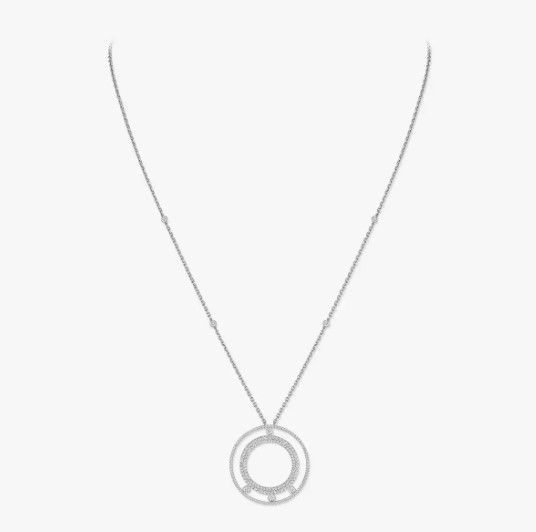 18K 하이엔드 미러급 메시카 무브 로만 파베 세팅 롱 네크리스 11317