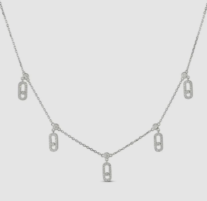 18K 하이엔드 미러급 메시카 무브 우노 드롭 펜던트 목걸이