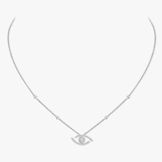 18K 하이엔드 미러급 럭키 아이 파베 세팅 네크리스 07525