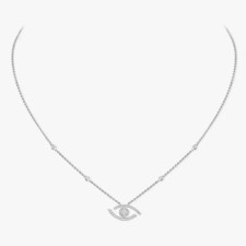 18K 하이엔드 미러급 럭키 아이 파베 세팅 네크리스 07525