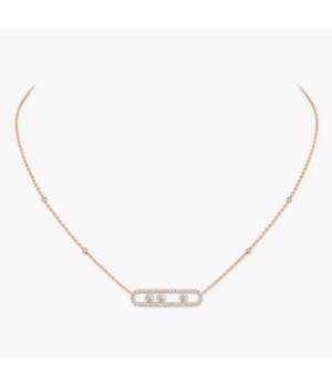 18K 하이엔드 미러급 메시카 무브 파베 네크리스 3994