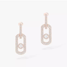 18K 하이엔드 미러급 메시카 쏘 무브 파베 XL 세팅 펜던트 이어링 13123