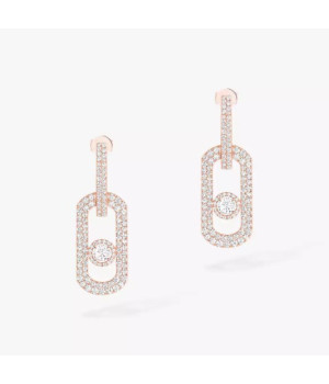 18K 하이엔드 미러급 메시카 쏘 무브 파베 XL 세팅 펜던트 이어링 13123