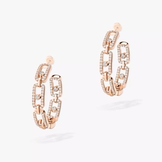 18K 하이엔드 미러급 메시카 무브 링크 SM 후프 이어링 12716