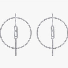 18K 하이엔드 미러급 메시카 무브 후프 이어링