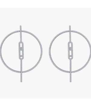 18K 하이엔드 미러급 메시카 무브 후프 이어링