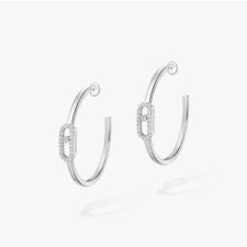 18K 하이엔드 미러급 메시카 무브 우노 스몰 후프 이어링 12485