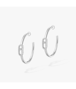 18K 하이엔드 미러급 메시카 무브 우노 스몰 후프 이어링 12485