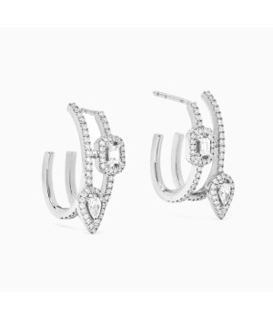 18K 하이엔드 미러급 메시카 마이 트윈 후프 이어링