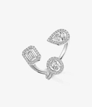 18K 하이엔드 미러급 메시카 마이 트윈 트릴로지 링 6695