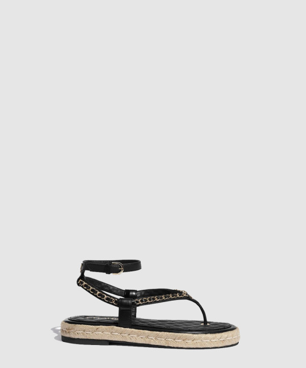 샤넬 CC로고 스트랩 체인 에스파듀 샌들 G36921