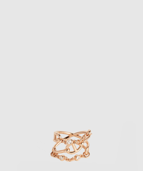 18K 하이엔드 미러급 에르메스 샹달 카오스 링 미디엄