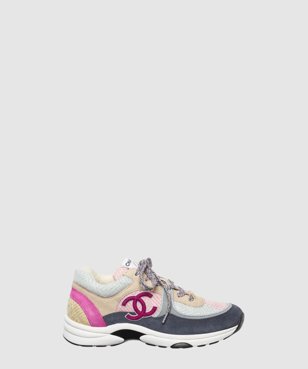 샤넬 CC로고 트위드 스웨이드 스니커즈 G39597