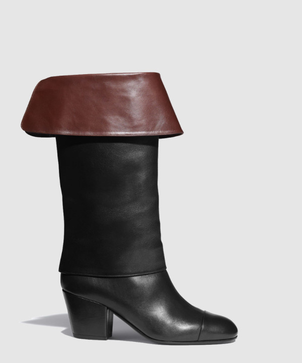 샤넬 CC 로고 투톤 하이 부츠 G36719