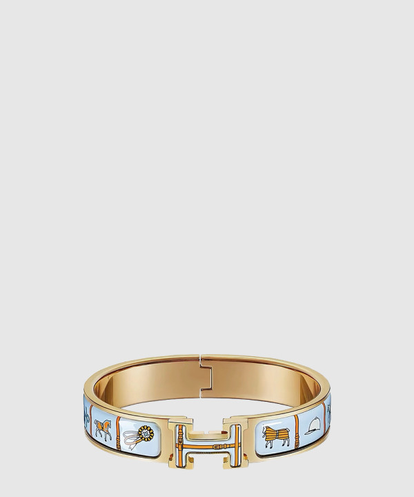 18K 하이엔드 미러급 에르메스 클릭아슈 Couvertures et Tenues de Jour 팔찌