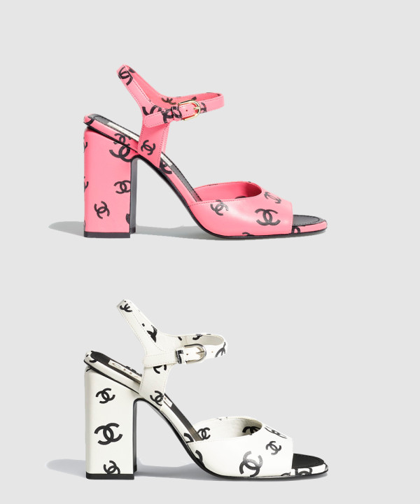 샤넬 CC로고 프린티드 램스킨 샌들 G38969