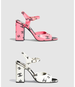 샤넬 CC로고 프린티드 램스킨 샌들 G38969
