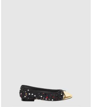 샤넬 새틴 발레리나 플랫 슈즈 G02819