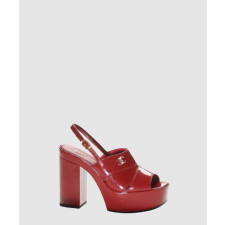 샤넬 공방 CC로고 페이던트 샌들 힐 G45016