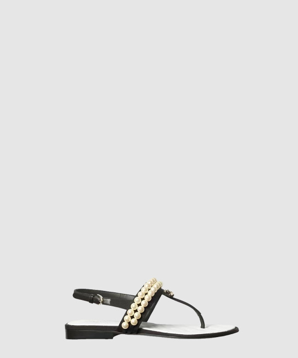 샤넬 CC로고 진주 스트랩 샌들 G39182