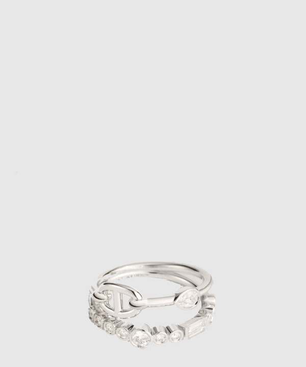 18K 하이엔드 미러급 에르메스 Chaine d'ancre Chaos Fancy 링