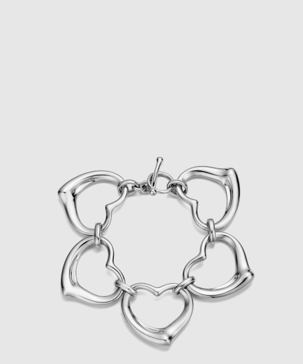 18K 하이엔드 미러급 티파니앤코 엘사 퍼레티 오픈 하트 브레이슬릿