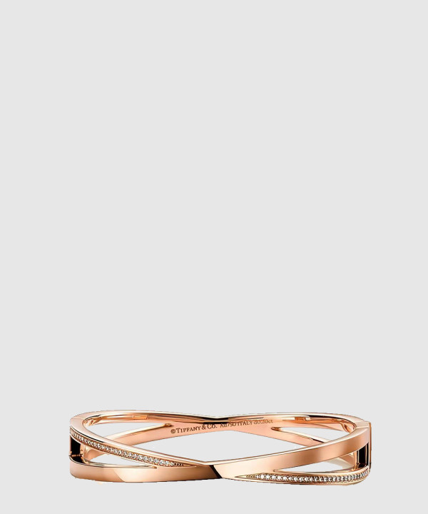 18K 하이엔드 미러급 티파니앤코 아틀라스 X(Atlas X) 컬렉션 힌지드 뱅글