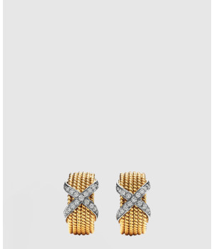 18K 하이엔드 미러급 티파니앤코 슐룸버제 로프 식스 로우 이어 클립