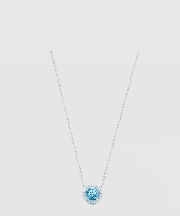 18K 하이엔드 미러급 티파니앤코 솔리스트 아쿠아마린 펜던트