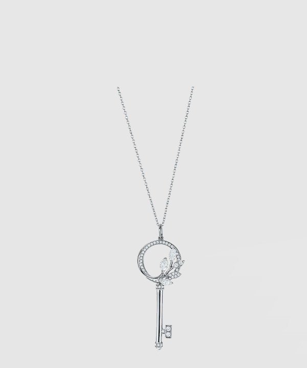 18K 하이엔드 미러급 티파니앤코 빅토리아 다이아몬드 바인 서클 키 펜던트