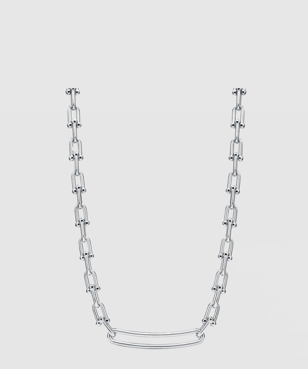 18K 하이엔드 미러급 티파니앤코 하드웨어 일롱게이티드 링크 네크리스