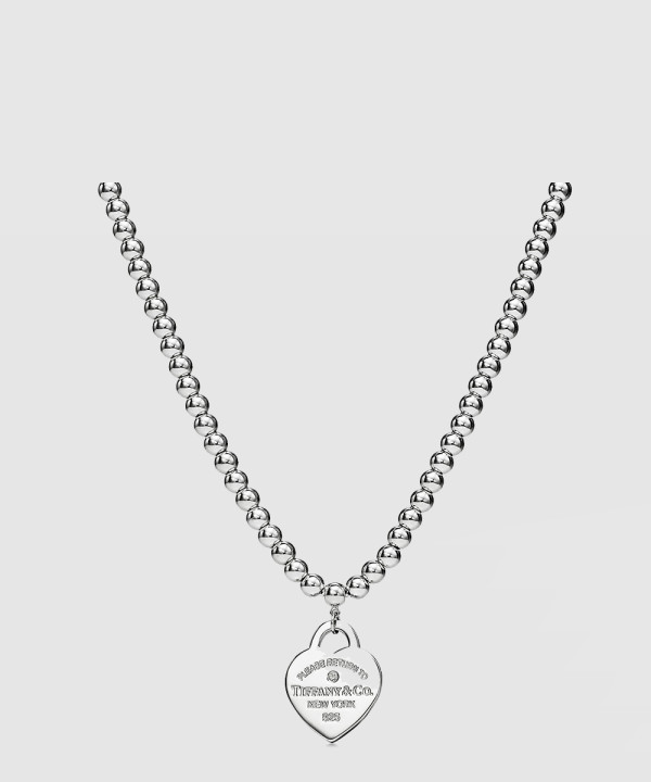 18K 하이엔드 미러급 티파니앤코 리턴 투 티파니™ 하트 태그 비드 네크리스