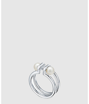 18K 하이엔드 미러급 티파니앤코 하드웨어 더블 진주 링