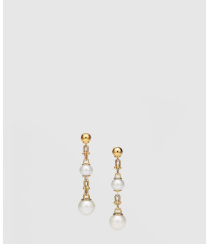 18K 하이엔드 미러급 티파니앤코 하드웨어 트리플 드롭 링크 이어링