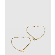 18K 하이엔드 미러급 티파니앤코 엘사 퍼레티 오픈 하트 후프 이어링