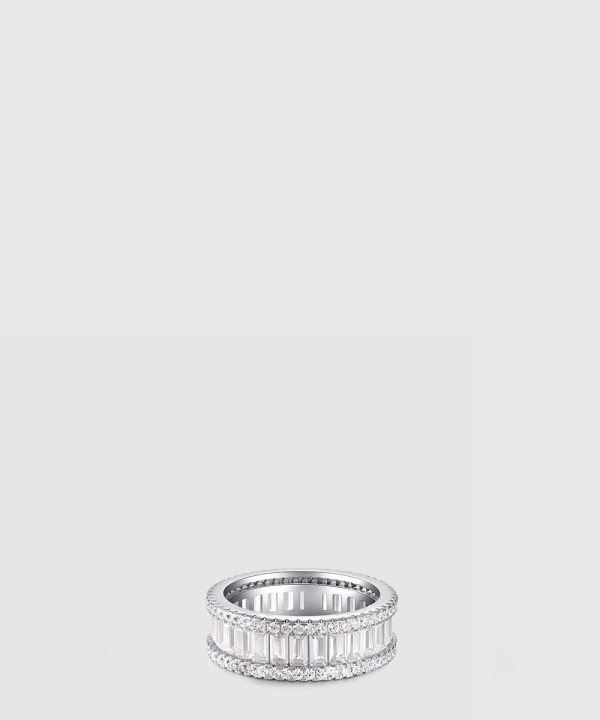 18K 하이엔드 미러급 티파니앤코 바게트 이터니티 밴드 링