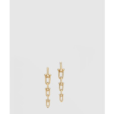 18K 하이엔드 미러급 티파니앤코 하드웨어 링크 트리플 드롭 이어링