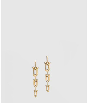 18K 하이엔드 미러급 티파니앤코 하드웨어 링크 트리플 드롭 이어링